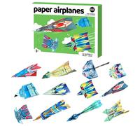 Airplane Toy - 12Pcs Paper Airplanes | Colored Paper Arts Projects, Colorful Plane Kit for Kids Boys Girls Adults Classroom Homeschool Preschool Home School Travel Party Birthday