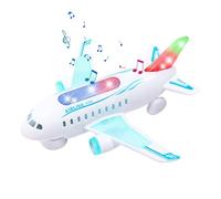 Airplane Toy - Electric Tоddler Plane With LED Flashing Lights & Sounds | Aeroplane Toys | Automatic Direction Sensor Space Shuttle Transporter Toy For Boys Girls 3-8