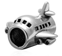 Airplane Travel Charms, Fit Pandora Holiday Bracelet, 925 Sterling Silver Passenger Flights Plane Beads, Aircraft Gift for Pilot/Graduation/Mothers Day/Best Friends