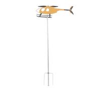 Airplane Weathervane, Metal Windmill Outdoor Wind Sculpture for Yard/Garden/Decor Decoration, Present for Flight Lovers, Yellow