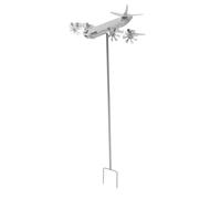 Airplane Wind Spinner, Airplane Weathervane Metal Garden Windmill