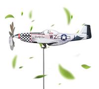 Airplane Wind Spinner, Windmill Garden Stake, Metal Garden Plane WindSpinner, Airplane Wind Catchers, Ornament Windmill, Weatherproof WindSpinner For Yard Patio Balcony Decor Ornament