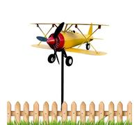 Airplane Windmill,Metal Windmill Wind Measuring Tool | Airplane Wind Spinner | for Lawn Courtyard Deck Patio Porch Balcony Farm Countryside House Landscape