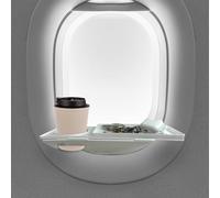 Airplane Window Organizer, Airplane Window Cup Holder, Long Flight Essential Accessories, Airline Seating Organization Station for Phone and Gadgets [Pending