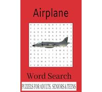 Airplane Word Search Puzzle Book: Word Searches with Easy to Read Print about Airplanes, Flight, Transport and More | 6x9 inches, 110 pages | 50+ Puzzles ... Gift for Vacations, Holiday, Alone time