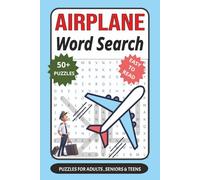 Airplane Word Search: Sky colour themed 50+ puzzles aviation book | Easy to Read Airplane word search puzzle gifts for Adults and Teens