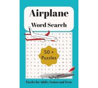 Airplane Word Search: Word Searches with Easy-to-Read Print about Airplane, Aviation, Air Travel and More| 6x9 inches, 110 pages| 50+ Puzzles ... Gift for Vacations, Holidays and Free Times