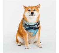 Airplane World Map Adventure Print Dog Bandana Scarf,Adjustable Triangle Pet Bandana for Dogs and Cats -Large