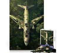 Airplane Wreck in Jungle Jigsaw Puzzles for Adults 1000 Piece Strong Memory Pastime Game Joyful Challenge Thoughtful Gift (50x75cm)