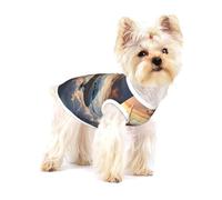 Airplanes are soaring Full Print Cotton Pet Vest M Dog Cat Clothes Soft Elastic Breathable Pullover Pet