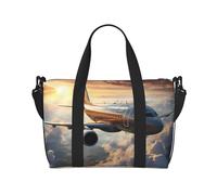 Airplanes Are Soaring Hand Travel Bag. For Men And Women. Durable Material And Stylish Design, Suitable For Business And Leisure Travel., Black, One Size