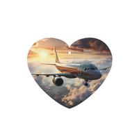 Airplanes Are Soaring Pattern Car Air Fresheners 4 Pcs Heart Shape Hanging Aromatherapy Tablets Scented Fresheners For Bedroom Bathroom