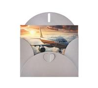 Airplanes are soaring Print Shimmer Blank Greeting Cards with Envelopes, Elegant DIY Invitations,Thank You Notes