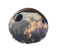 Airplanes are soaring Women's shower cap, waterproof, reusable, with washable elastic cord, suitable for long hair and braids, ideal for showering.