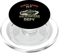 Airplanes Fly Helicopters Defy Rotorcraft Aviation PopSockets PopGrip for MagSafe