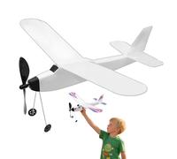 Airplanes For Kids - 15.5in, Electric Aeroplane Toy | Rubber Band Glider Aircraft - Hand-Thrown Toy | Durable PP | Outdoor Fun - STEM Learning | Boys Girls