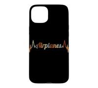 Airplanes Heartbeat Vintage ECG Cardiogram Retro Case for iPhone 15 Plus
