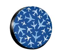 Airplanes in The Sky Print Spare Tire Cover Wheel Protectors Waterproof Sunproof Tire Cover for Trailers Universal Fit for Trailer,RV,SUV,Crossover,Camper,Truck 16 inch
