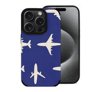 Airplanes Pattern Printed Phone Case Slim Cute Microfiber Cellphone Protective Cover Unisex Compatible with iPhone 15/15 Plus/15 Pro/15 Pro Max