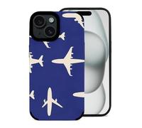 Airplanes Pattern Printed Phone Case Slim Cute Microfiber Cellphone Protective Cover Unisex Compatible with iPhone 15/15 Plus/15 Pro/15 Pro Max