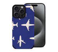 Airplanes Pattern Printed Phone Case Slim Cute Microfiber Cellphone Protective Cover Unisex Compatible with iPhone 15/15 Plus/15 Pro/15 Pro Max