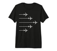 Airplanes Planes Flying with Contrails Aviation Themed Premium T-Shirt