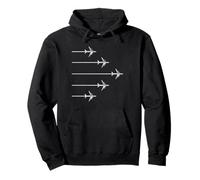 Airplanes Planes Flying With Contrails Aviation Themed Pullover Hoodie