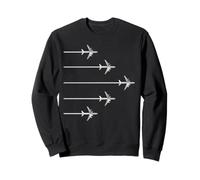 Airplanes Planes Flying With Contrails Aviation Themed Sweatshirt