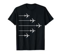 Airplanes Planes Flying with Contrails Aviation Themed T-Shirt