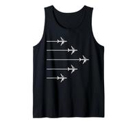 Airplanes Planes Flying with Contrails Aviation Themed Tank Top