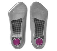 Airplus 3/4 Length Orthotic Insole for Women - Full Arch Support, Deep Heel Cup & Gel Cushion - Helps with Plantar Fasciitis, Heel, Arch, Calf, Shin & Knee Pain, Grey/Pink, UK Size 3-9