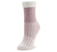 Airplus Double-Layer Cabin Socks with Aloe Vera Infused Thermal Lining & Anti-Slip Grip, Ultra Cosy Unisex Indoor Socks for Maximum Warmth & Comfort, Pink, UK Size 4-8