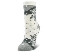 Airplus Double-Layer Cabin Socks with Aloe Vera Infused Thermal Lining & Anti-Slip Grip, Ultra Cosy Unisex Indoor Socks for Maximum Warmth & Comfort, Green, UK Size 4-8