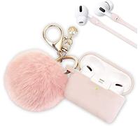 Airpod 3rd Gen Case Cover, Compatible with AirPod 3rd Gen PERSONALLY YOURZ 3pcs Set Silicone Case Cover & Anti-loss strap【Front LED Visible, Support Wireless Charging】- BLUSH PINK