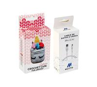 Airpod Crochet Liam Case Pack + USB-Lightning Data Cable MFI