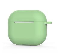 AirPods 3 Case Silicone Protective Case and Skin Case for AirPods 3 [Front LED Visible] [Wireless Charging] Compatible with AirPods 3 2021 (Has Ears, Without Carabiner, Matcha Green)