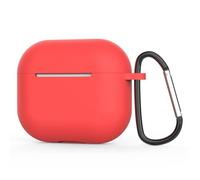 AirPods 3 Case Silicone Protective Case and Skin Case for AirPods 3 [Front LED Visible] [Wireless Charging] Compatible with AirPods 3 2021 (Carabiner, Red)