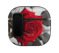 AirPods 4 Case Red Rose2 Ear Bud Case with Hanging Rope Hole