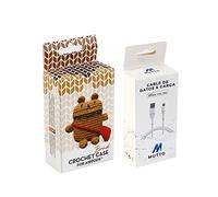 Airpods Crochet Brad Case Pack + USB-Lightning Data Cable MFI