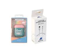 Airpods Good Vibes Case Pack + USB-Lightning Data Cable MFI