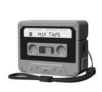 AirPods Pro 2 Case Cover, KOREDA Funny Cassette Tape Design Case for Airpods Pro 2nd Generation/1st Generation (2023/2022/2019), Cute Cartoon Fashion Silicone Protective Case for Women Men (Black)