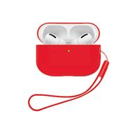 Airpods Pro 2 Case Soft Silicone Protective Case Cover Compatible with Apple AirPods Pro 2nd Generation Case 2022 Front LED Visible (Red)