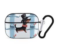 AirPods Pro 2nd Generation Case, Parisian Dachshund AirPods Pro 2 Case Cover Skin Protective Hard Case Cover Shockproof Portable iPod Pro Cases with Keychain for Girls Women Men