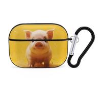 AirPods Pro 2nd Generation Case, Piggy is Jumping AirPods Pro 2 Case Cover Skin Protective Hard Case Cover Shockproof Portable iPod Pro Cases with Keychain for Girls Women Men
