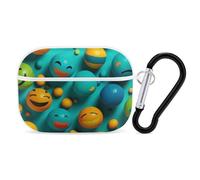 AirPods Pro 2nd Generation Case, Smiley Face AirPods Pro 2 Case Cover Skin Protective Hard Case Cover Shockproof Portable iPod Pro Cases with Keychain for Girls Women Men