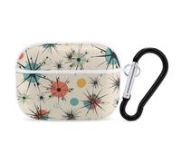 AirPods Pro 2nd Generation Hard Protective Case Cover for Women Men Atomic Stars Retro Pattern AirPods Pro Case Accessories with Keychain