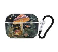 AirPods Pro 2nd Generation Hard Protective Case Cover for Women Men Butterfly Mushroom AirPods Pro Case Accessories with Keychain