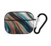 AirPods Pro 2nd Generation Hard Protective Case Cover for Women Men Colorful Striped Style AirPods Pro Case Accessories with Keychain