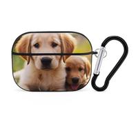 AirPods Pro 2nd Generation Hard Protective Case Cover for Women Men Cute Golden Retriever Puppy AirPods Pro Case Accessories with Keychain