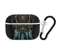 AirPods Pro 2nd Generation Hard Protective Case Cover for Women Men Dark Dream Catcher AirPods Pro Case Accessories with Keychain